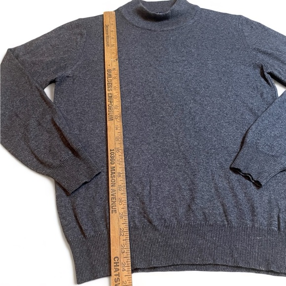 CASHMERE COLLECTION Made in Italy Wool Silk Viscose Blend  Gray Small Medium VTG - Picture 2 of 6